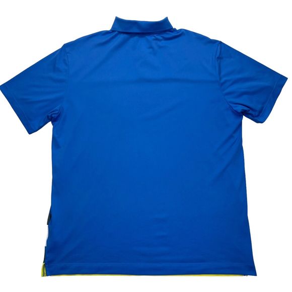 Nike Golf Shirt Mens XL Polo Blue Striped Short Sleeve Tour Performance Stretch - Picture 6 of 9
